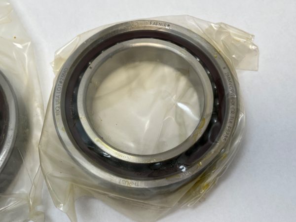 Angular Contact Ball Bearing – 70 mm ID, 110 mm OD, 20 mm Width, Open, 15° Contact Angle, Light Preload.
