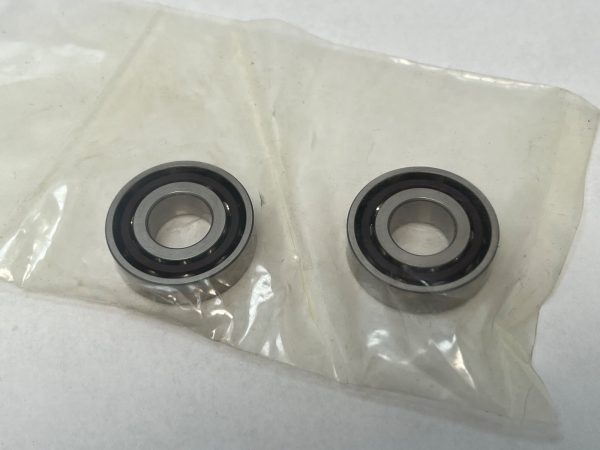 Angular contact bearing – 12 mm ID, 28 mm OD, 8 mm Width, Open, 15°.