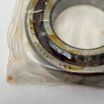 Angular Contact Ball Bearing – Straight Bore, 55 mm ID, 100 mm OD, 21 mm Width, Open, 15° Contact Angle, Light Preload.