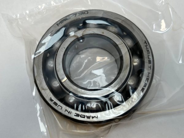 Angular Contact Bearing – 50 mm ID, 110 mm OD, 27 mm Width, Open, 29°, Light preload.