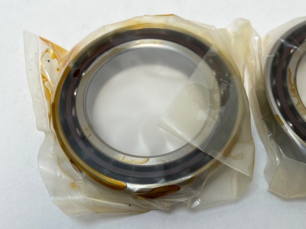 Angular contact bearings – 65 mm ID, 100 mm OD, 18 mm Width, Open, 15°, Light preload.