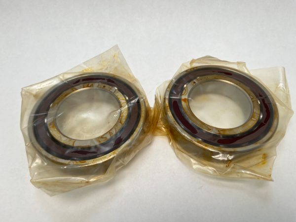 Angular contact bearings – 65 mm ID, 120 mm OD, 23 mm Width, Open, 15°, Light preload.