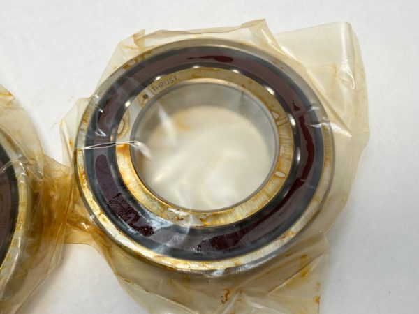 Angular contact bearings – 65 mm ID, 120 mm OD, 23 mm Width, Open, 15°, Light preload.
