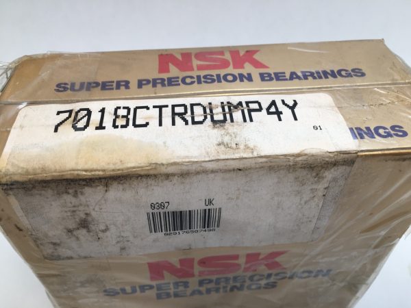 NSK 7018CTRDUMP4Y Bearing 90x140x24 mm 7018-CTR-DUM-P4Y ABEC7 England 2 pcs