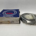 Angular Contact Ball Bearing – Straight Bore, 100 mm ID, 180 mm OD, 34 mm Width, Open, 15° Contact Angle.