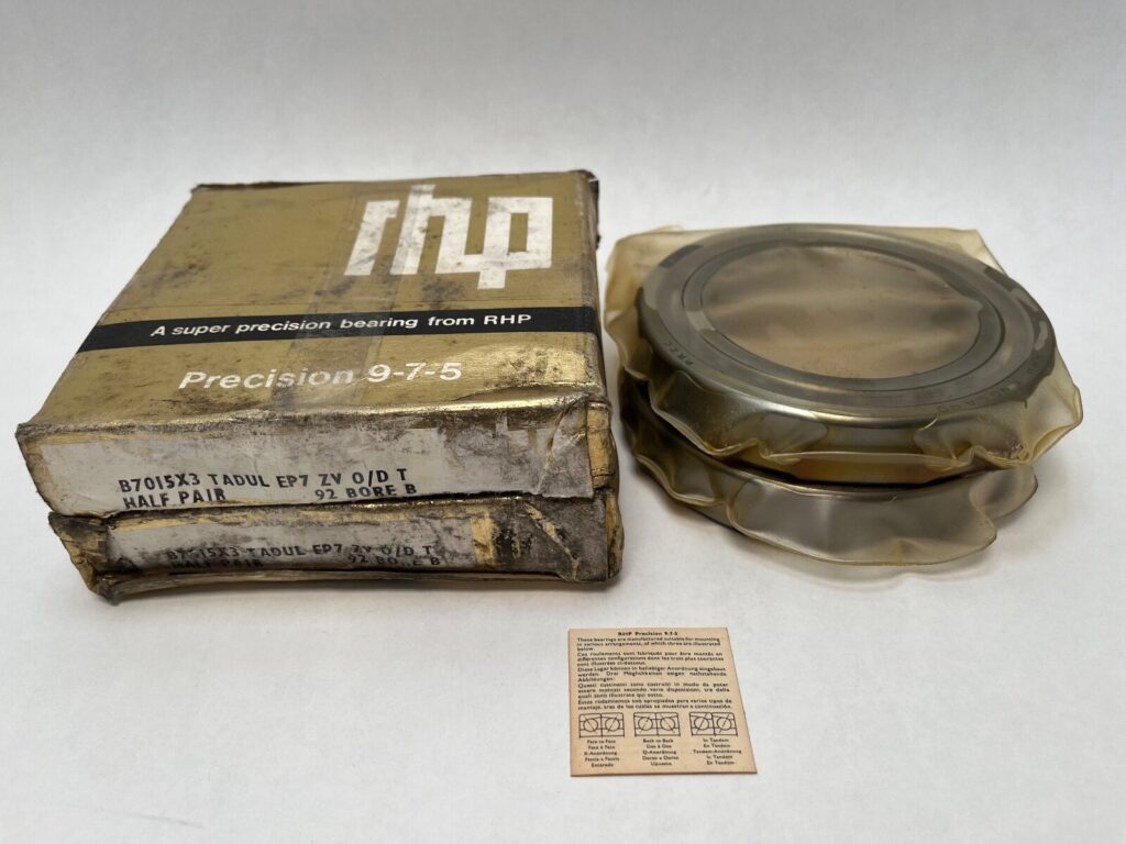 Angular Contact Ball Bearing – 75 mm ID, 115 mm OD, 20 mm Width, Open, 25° Contact Angle, Light Preload.