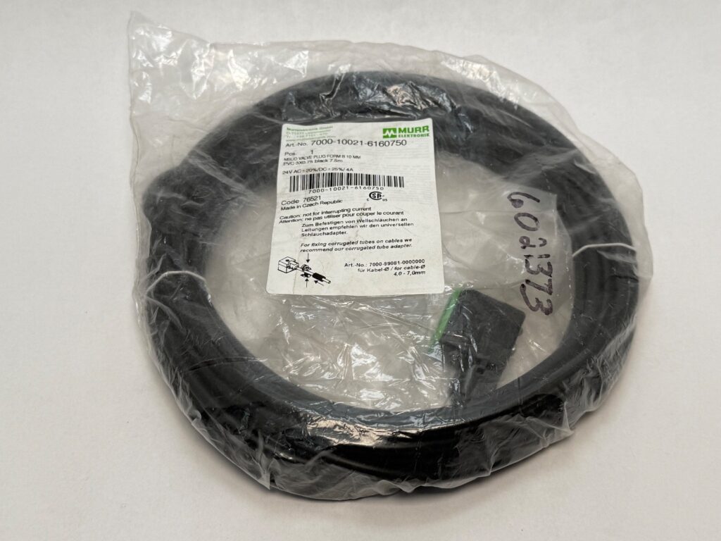 Murr-Elektronik 7000-10021-6160750 MSUD Valve Plug Form B 10mm PVC 3×0.75 7.5m