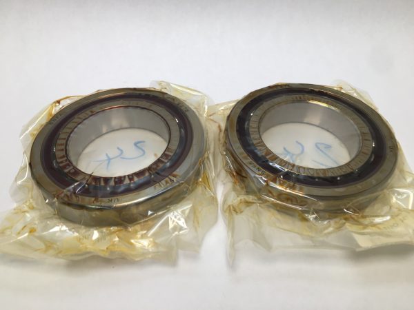 Angular contact bearings – 75 mm ID, 130 mm OD, 25 mm Width, Open, 15°, Light preload.