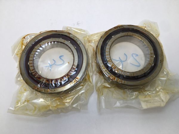 Angular contact bearings – 75 mm ID, 130 mm OD, 25 mm Width, Open, 15°, Light preload.