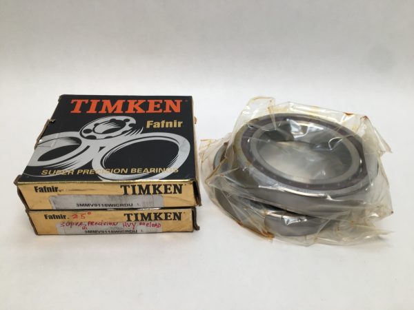 Angular contact bearings – 75 mm ID, 115 mm OD, 20 mm Width, Open, 25°, Light preload.