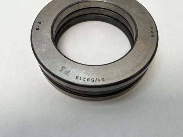 Thrust Ball Bearing – 65 mm ID, 100 mm OD, 27 mm Width, Open.