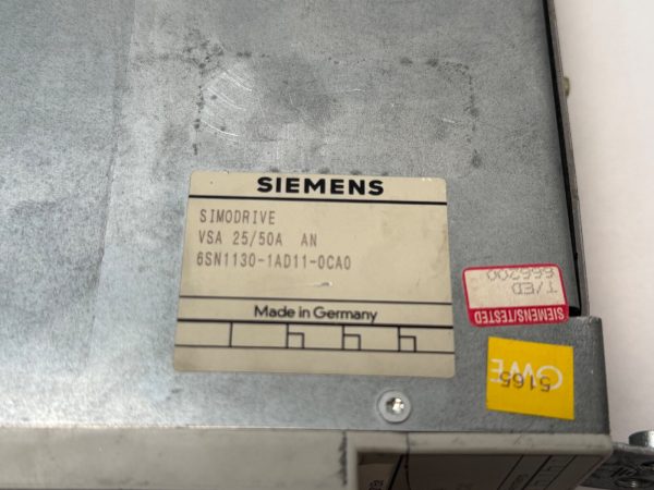Siemens 6SN1130-1AD11-0CA0 Servo Drive 6SN1123-1AA00-0CA0 6SN1118-0AD11-0AA0