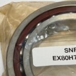 Angular contact bearing – 80 mm ID, 125 mm OD, 22 mm Width, Open, 15°, Light preload.