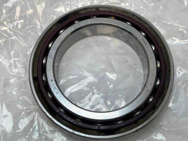 Angular Contact Ball Bearing – Straight Bore, 90 mm ID, 140 mm OD, 24 mm Width, Open, 15° Contact Angle, Medium Preload.