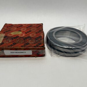 Spherical Roller Bearing - Straight Bore, 80mm ID, 140mm OD, 33mm Width, Open, Machined Brass Cage, C3 Clearance.