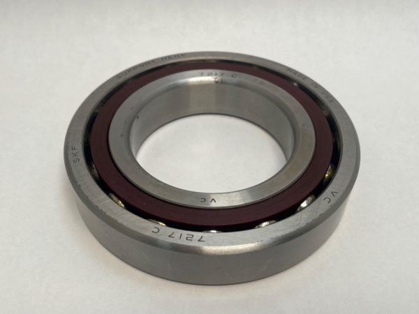 Angular Contact Ball Bearing – Straight Bore, 85 mm ID, 150 mm OD, 28 mm Width, Open, 15° Contact Angle.