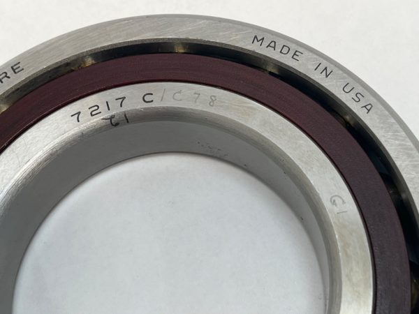Angular Contact Ball Bearing – Straight Bore, 85 mm ID, 150 mm OD, 28 mm Width, Open, 15° Contact Angle.