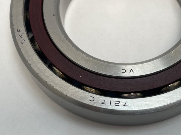 Angular Contact Ball Bearing – Straight Bore, 85 mm ID, 150 mm OD, 28 mm Width, Open, 15° Contact Angle.