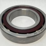 Angular Contact Ball Bearing – Straight Bore, 100 mm ID, 180 mm OD, 34 mm Width, Open, 15° Contact Angle.