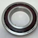 Angular Contact Ball Bearing – Straight Bore, 100 mm ID, 180 mm OD, 34 mm Width, Open, 15° Contact Angle.