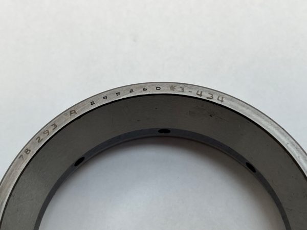 Tapered Roller Bearing Cup – 4-7/16 in Cup Outer Diameter, 1.6875 in Cup Width, class 3, Case-Hardened Steel.