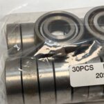 Angular Contact Ball Bearing – Straight Bore, 20 mm ID, 47 mm OD, 14 mm Width, Open.