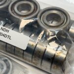 Angular Contact Ball Bearing – Straight Bore, 20 mm ID, 47 mm OD, 14 mm Width, Open.
