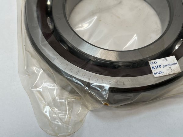 Angular Contact Ball Bearing – 100 mm ID, 180 mm OD, 34 mm Width, Open, 15° Contact Angle.