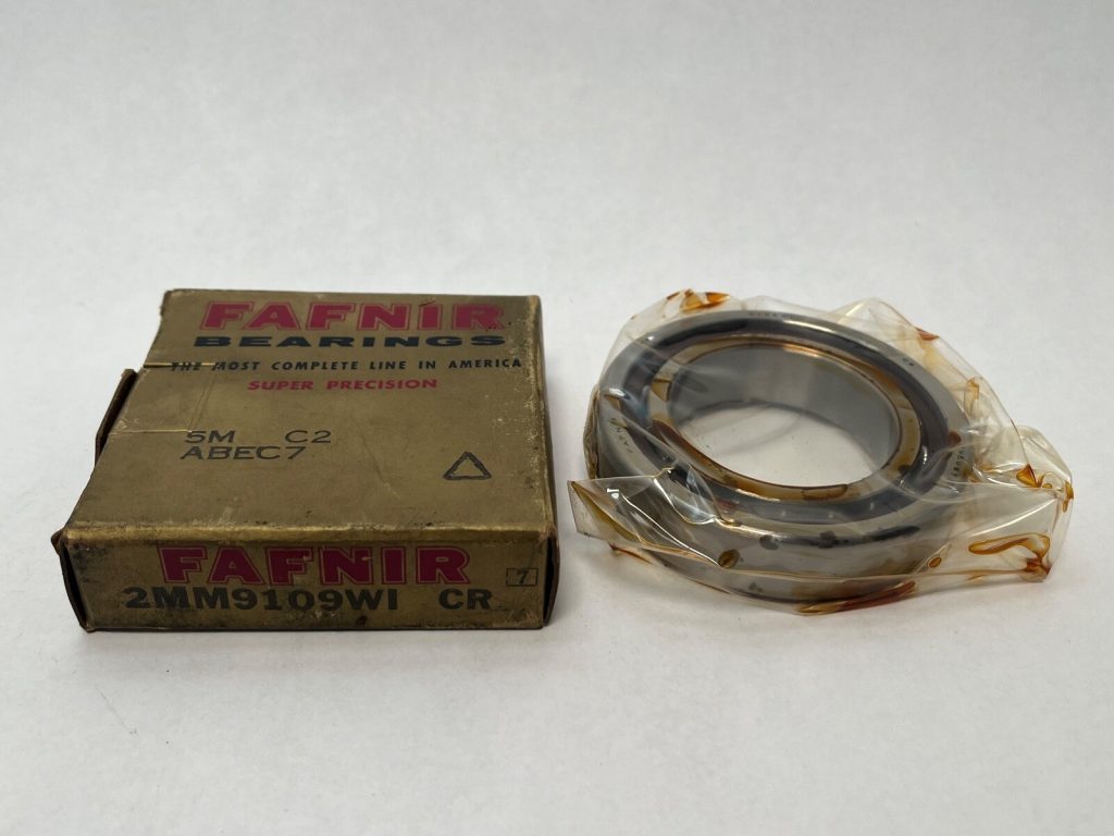 Angular Contact Ball Bearing - Straight Bore, 45mm ID, 75mm OD, 16mm Width, Open, Phenolic Cage, P4 Super Precision.