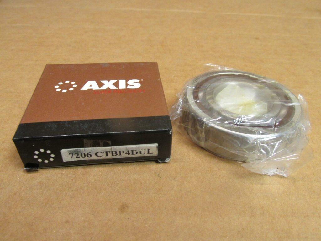 Angular Contact Ball Bearing - 30 mm ID, 62 mm OD, 16 mm Width, Open, 15° Contact Angle, Light Preload.