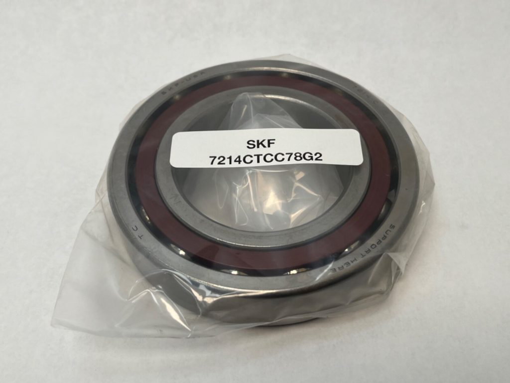 Angular Contact Ball Bearing - Straight Bore, 70 mm ID, 125 mm OD, 24 mm Width, Open, 15° Contact Angle, Normal Preload.