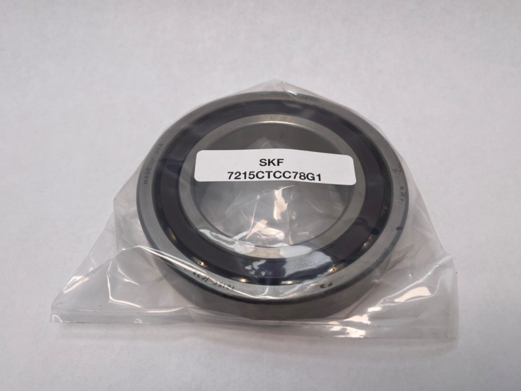 Angular Contact Ball Bearing - Straight Bore, 75 mm ID, 130 mm OD, 25 mm Width, Open, 15° Contact Angle.
