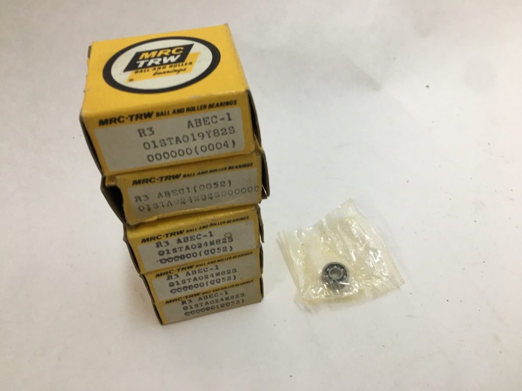 MRC R3 Open Miniature Deep Groove Ball Bearing. Precision bearing with 3/16" ID and 1/2" OD. Ideal for high-speed, light load applications in precision instruments and small machinery 5 pcs