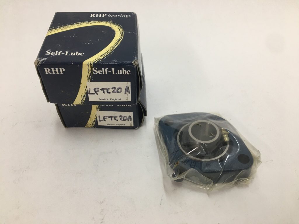RHP LFTC20A 2-Bolt Flange Bearing Unit 20mm Bore. Cast iron oval housing. Set screw locking mechanism. Reliable solution for light to medium loads 2 pcs