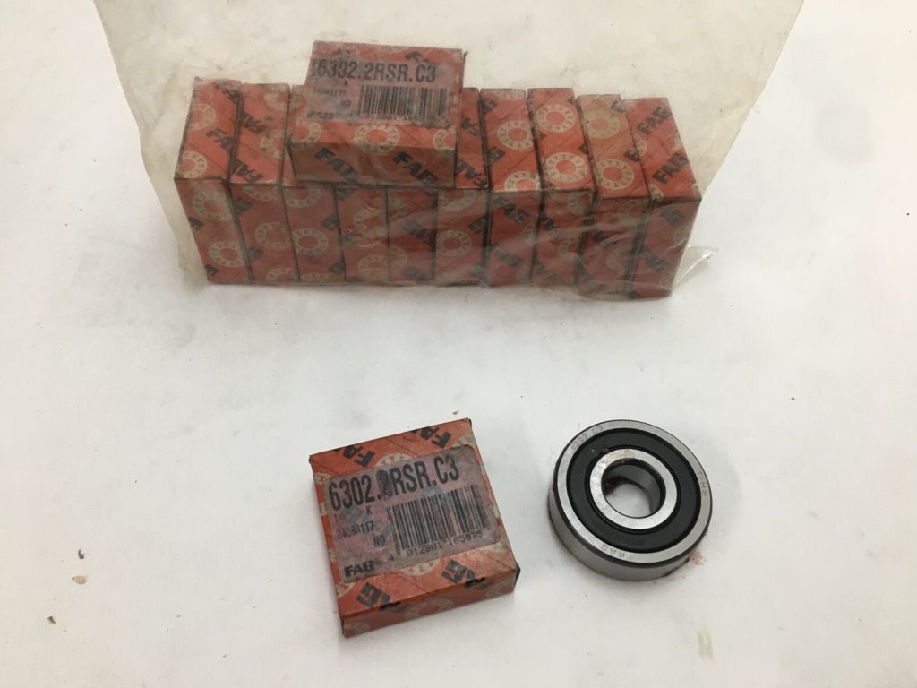 FAG 6302.2RSR.C3 Bearing Single Rubber Seal 17x47x14 mm 6302 2RSR 2RS C3 12 pcs