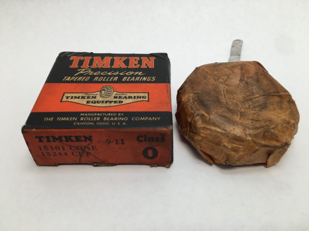 Timken 15101/15244 Tapered Roller Bearing Set. High-capacity set (Cone 15101, Cup 15244). Features 1" ID, 2-7/16" OD, designed for combined radial and thrust loads.