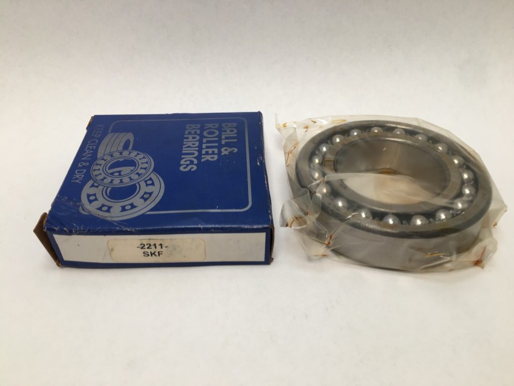 Self Aligning Ball Bearing - Straight Bore, 55 mm ID, 100 mm OD, 25 mm Width, Open.