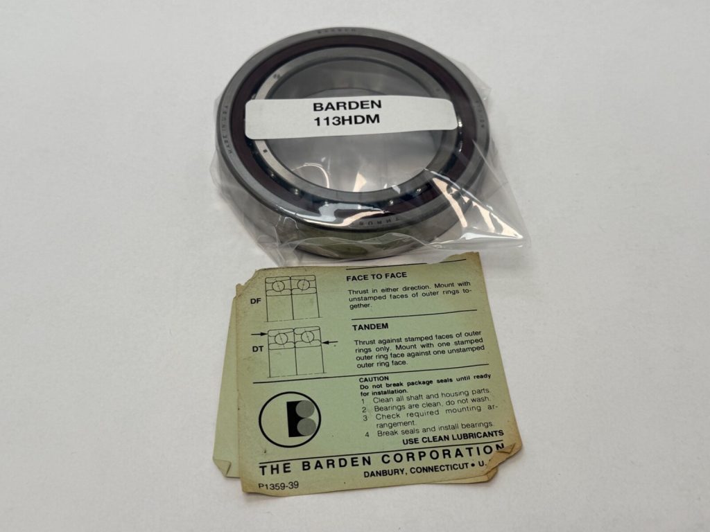 Angular Contact Ball Bearing - Straight Bore, 65 mm ID, 100 mm OD, 18 mm Width, Open, 15° Contact Angle, Medium Preload.