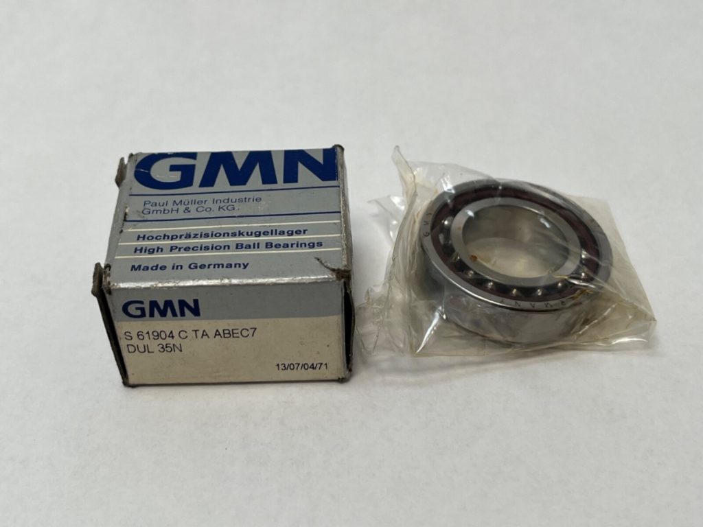 Angular Contact Ball Bearing - Straight Bore, 20mm ID, 37mm OD, 9mm Width, Open, Phenolic Cage, P4 Precision, Universal Light Preload.