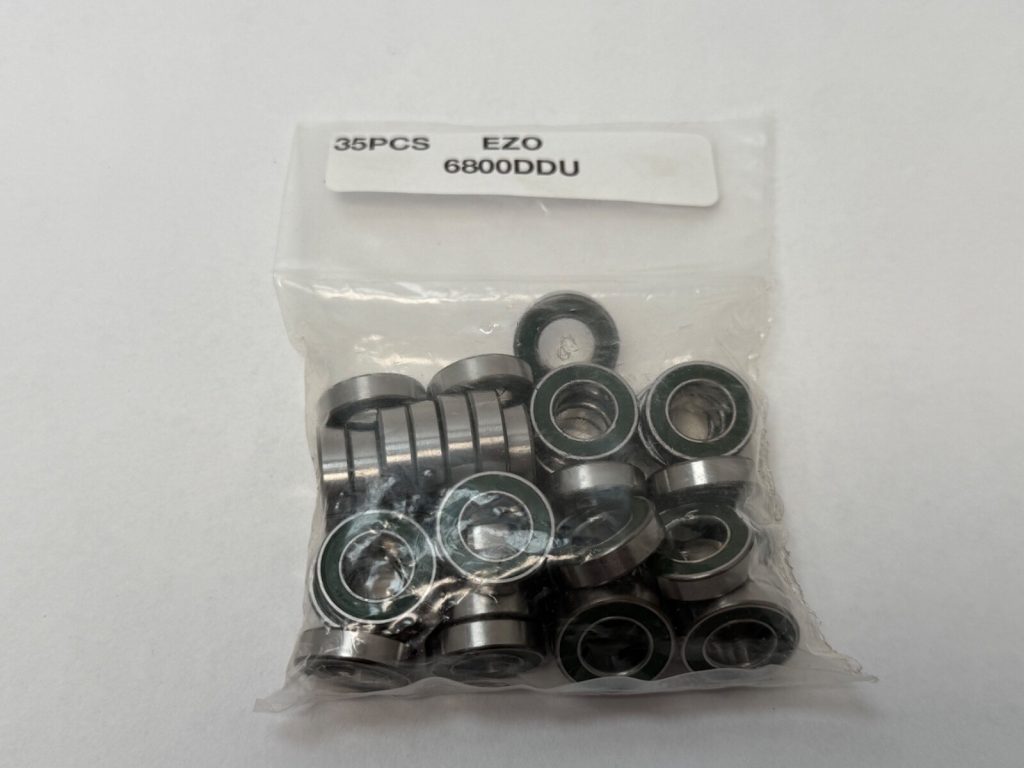 Deep Groove Ball Bearing - Straight Bore, 10 mm ID, 19 mm OD, 5 mm Width, Double Rubber Seal 35 pcs