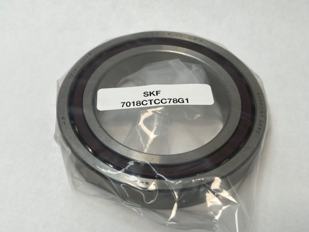 Angular Contact Ball Bearing - Straight Bore, 90 mm ID, 140 mm OD, 24 mm Width, Open, 15° Contact Angle.