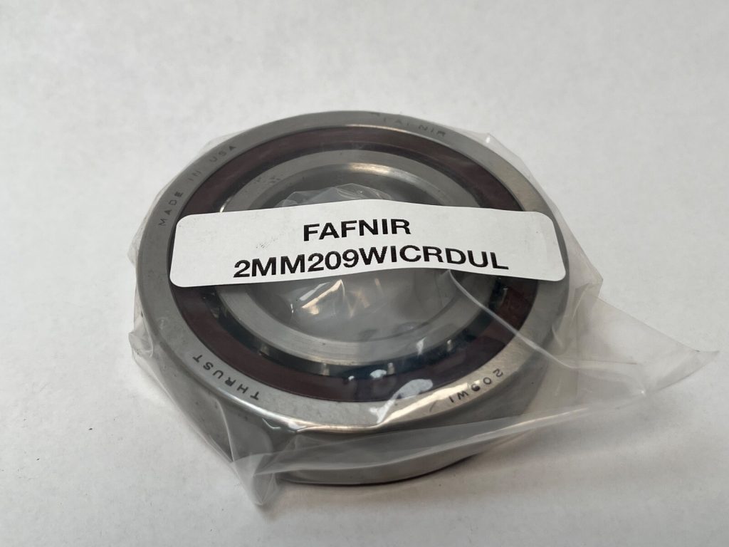 Angular Contact Bearing - 45 mm ID, 85 mm OD, 19 mm Width, Open, 15°, Light preload.