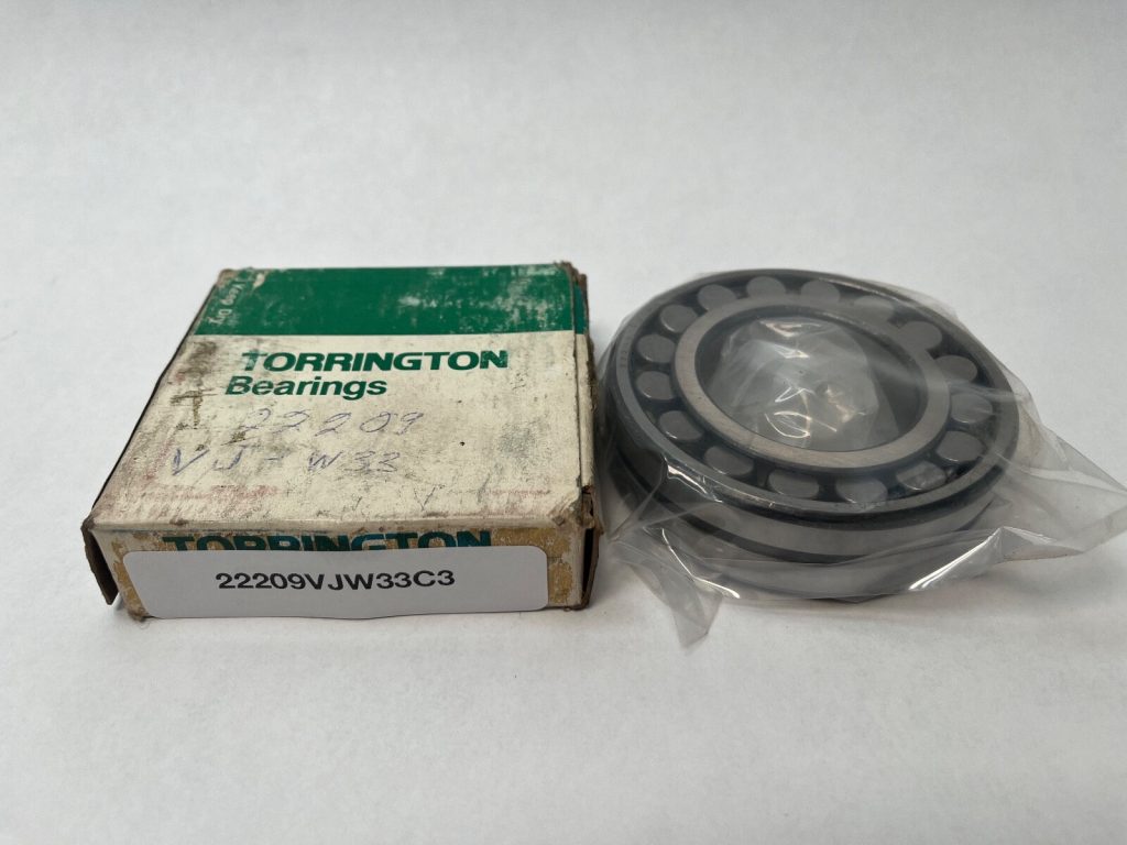 Torrington 22209VJW33C3 Spherical Roller Bearing. 45mm ID 85mm OD 23mm Width. W33 lubrication groove. C3 Clearance. High radial load capacity.