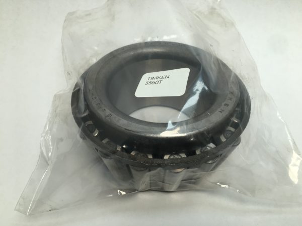 Timken 5550T tapered roller bearing cone in plastic packaging with label