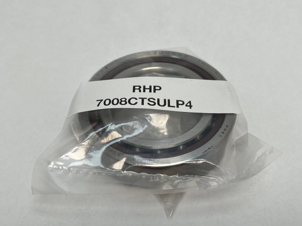 Angular Contact Ball Bearing - 40 mm ID, 68 mm OD, 15 mm Width, Open, 15° Contact Angle, Light Preload.