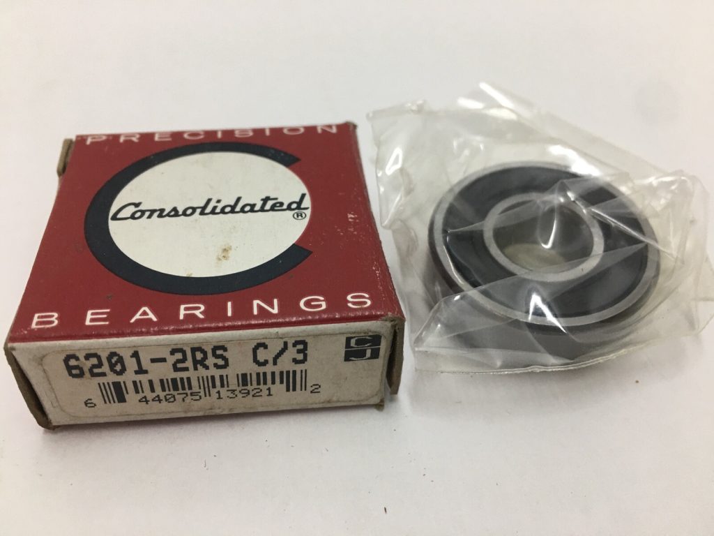 Consolidated 6201-2RS C3 Deep Groove Ball Bearing 12mm ID 32mm OD 10mm Width. C3 Clearance. Double sealed for maintenance-free operation 7 pcs