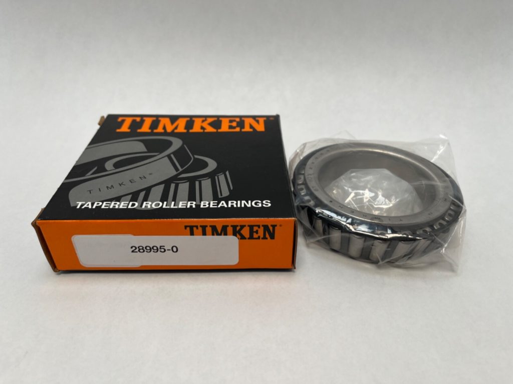 Timken 28995-0 Tapered Roller Bearing Cone. 2.470 in ID. Precision Class 2. High quality case-carburized steel. Commonly used in differential and hub applications.