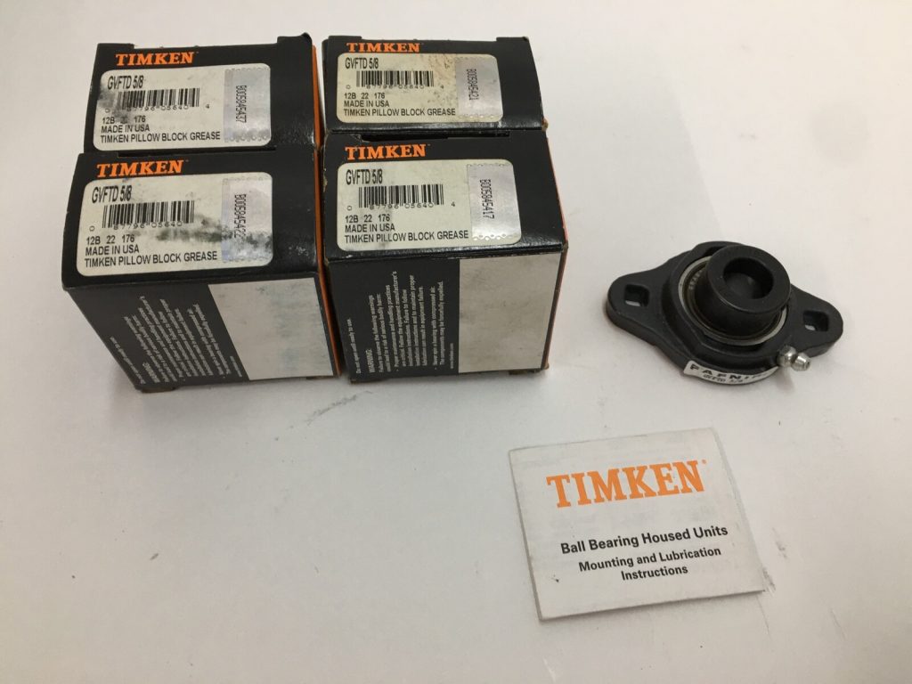 Flange Unit - 0.625 in Bore, 2 bolt, Cast Iron, Standard Duty, Non-Expanding 4 pcs