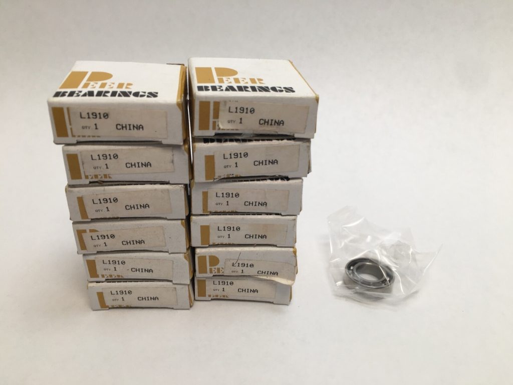 Deep Groove Ball Bearing - Straight Bore, 10mm ID, 19mm OD, 5mm Width, Open, Metric Miniature 6800 Series 12 pcs