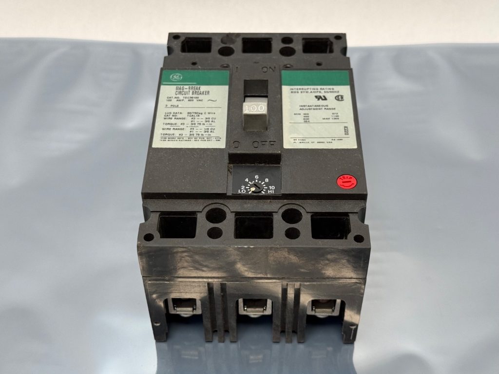 GE TEC36100 Circuit Breaker TEC-36100 100A 600V 3 Pole